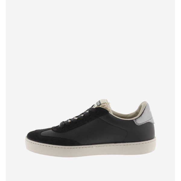 Victoria 1126185 Berlin Ladies Spanish Black Leather Lace Up Trainers-elevate your sole