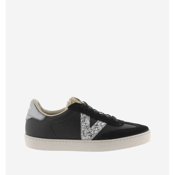 Victoria 1126185 Berlin Ladies Spanish Black Leather Lace Up Trainers-elevate your sole