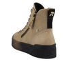 Rieker W0761-20 Ladies Camel Leather Zip & Lace Ankle Boots