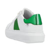 Rieker W1202-81 Adelia Ladies White & Green Leather Lace Up Trainers