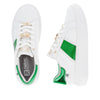 Rieker W1202-81 Adelia Ladies White & Green Leather Lace Up Trainers
