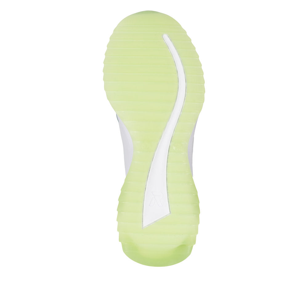 Rieker W1308-81 Ladies Wide Multi Leather Lace Up Trainers