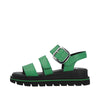 Rieker W1650-52 Ladies Green Leather Touch Fastening Sandals