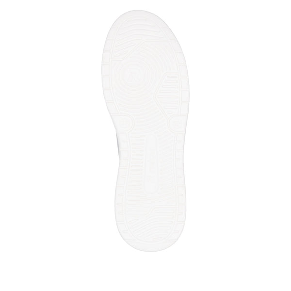 Rieker W2301-90 Ladies Silver Leather Lace Up Shoes
