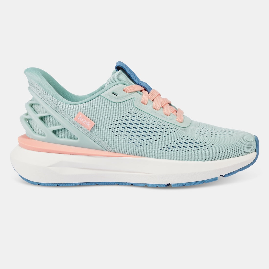 Kizik Athens 2.0 Ladies Surf Spray/Peach Parfait Textile Arch Support Slip On Trainers