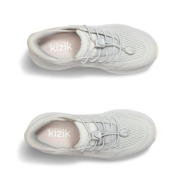 Kizik London Ladies Harbor Mist Leather & Textile Arch Support Slip On Trainers