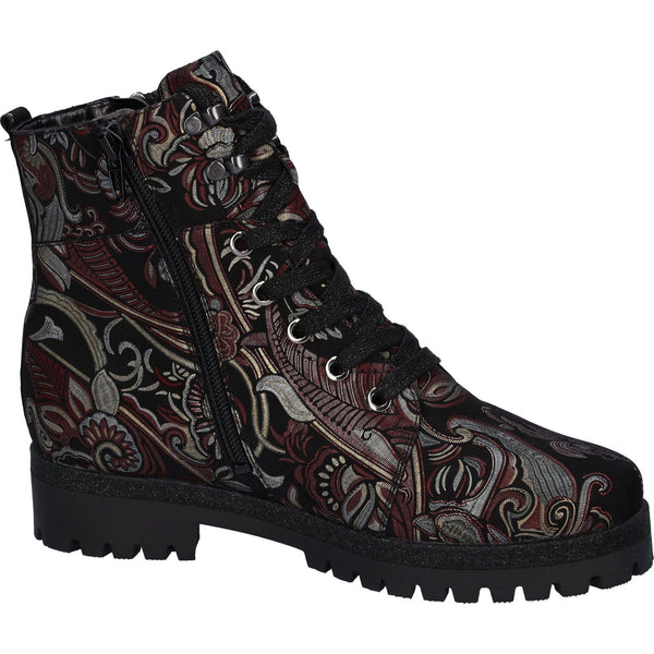 Waldlaufer 338813 171 299 Hanako Ladies Multi Nubuck Zip & Lace Ankle Boots-elevate your sole