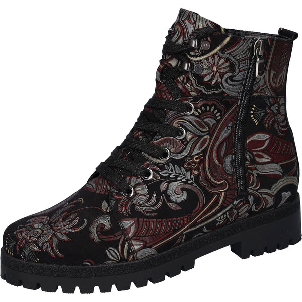 Waldlaufer 338813 171 299 Hanako Ladies Multi Nubuck Zip & Lace Ankle Boots-elevate your sole