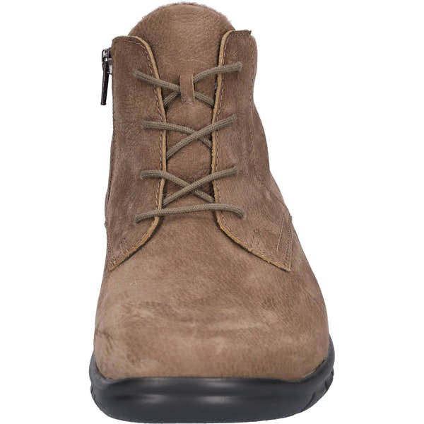Waldlaufer Hector men's wide brown leather lace-up shoes with arch support and stitching details.