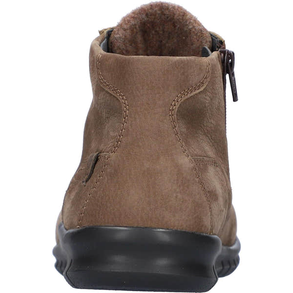 Waldlaufer Hector men's wide brown leather lace-up shoes with arch support and fleece lining.