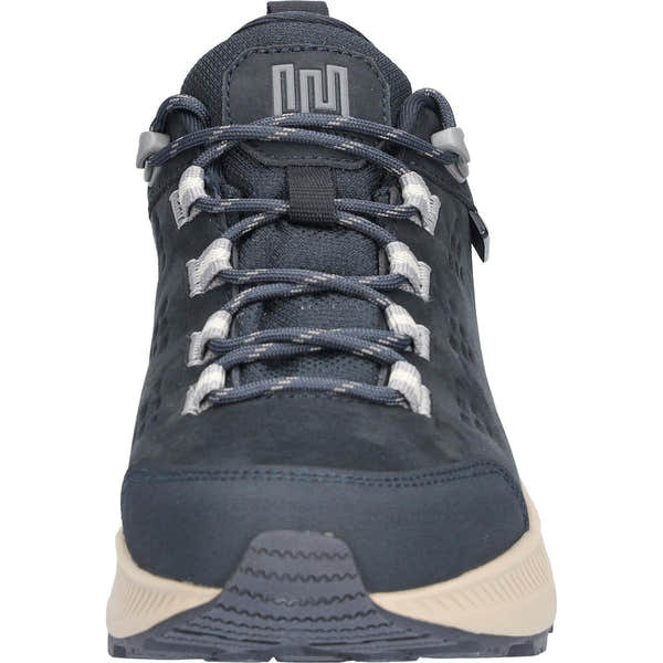 Waldlaufer 545950 101 194 H-Milli women's Wide Navy Blue Nubuck Arch Support Waterproof Lace Up Shoes, outer side view.