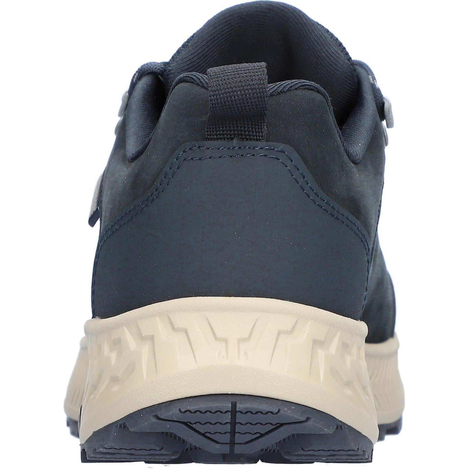 Waldlaufer 545950 101 194 H-Milli women's Wide Navy Blue Nubuck Arch Support Waterproof Lace Up Shoes, top and fastening.