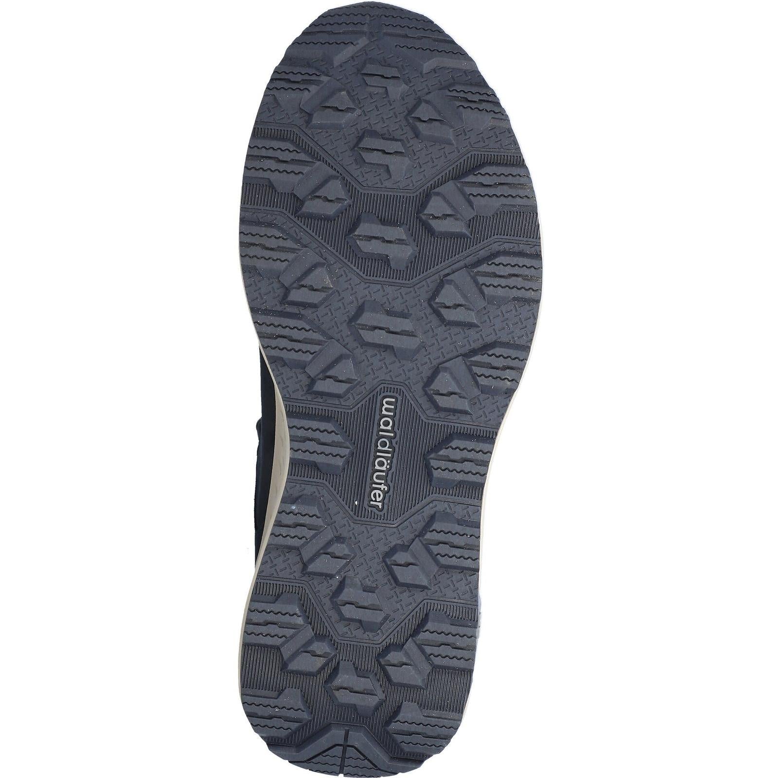 Waldlaufer 545950 101 194 H-Milli women's Wide Navy Blue Nubuck Arch Support Waterproof Lace Up Shoes, sole and.
