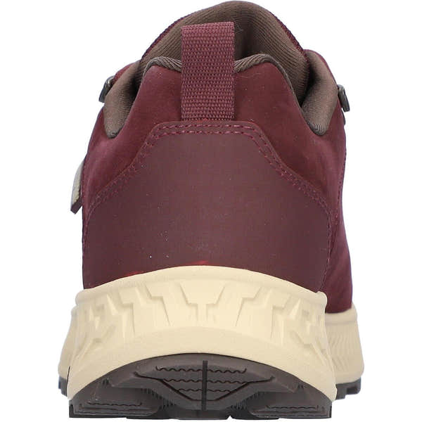 Waldlaufer 545950 102 166 H-Milli women's Wide Burgundy Nubuck Arch Support Waterproof Lace Up Shoes, top and fastening.