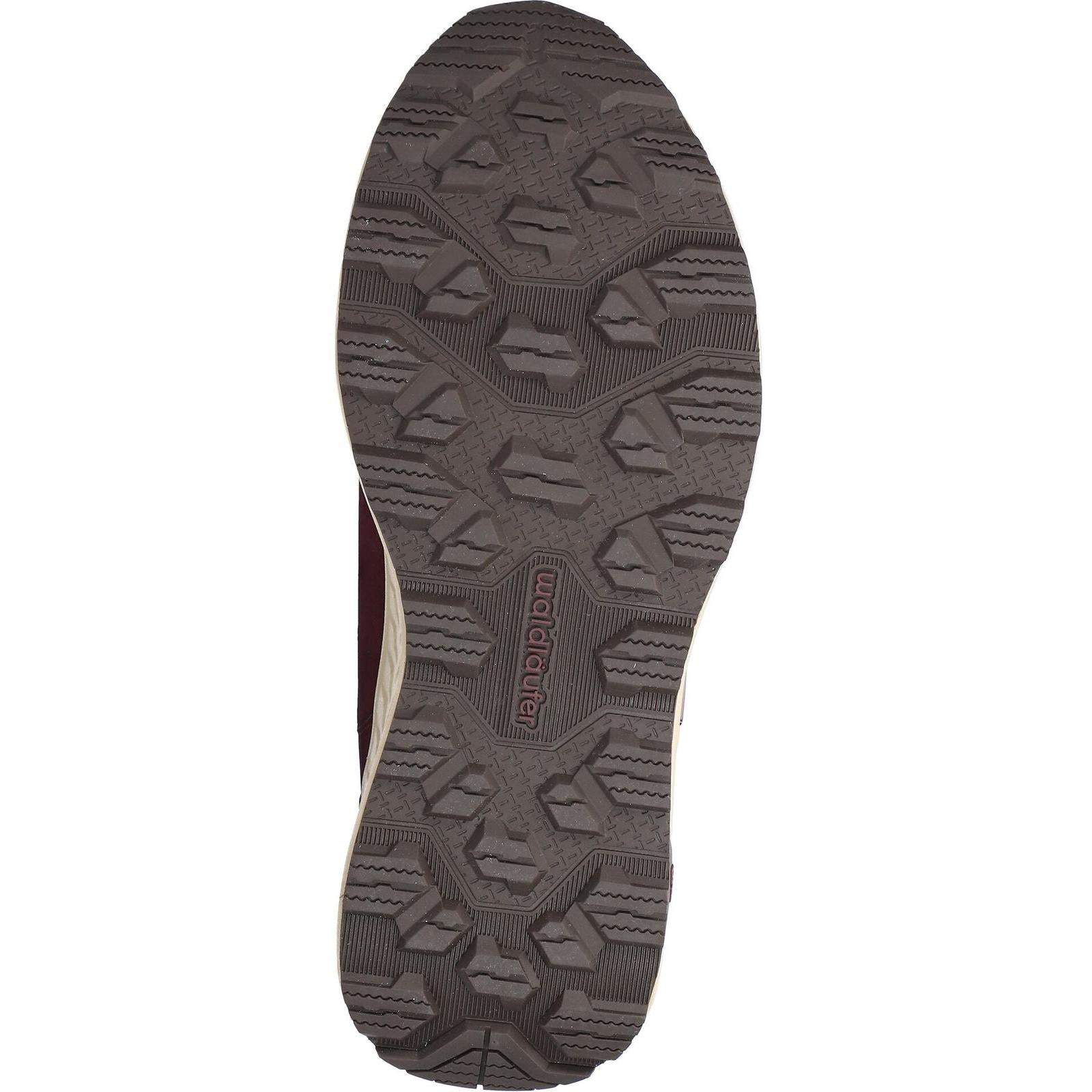 Waldlaufer 545950 102 166 H-Milli women's Wide Burgundy Nubuck Arch Support Waterproof Lace Up Shoes, sole and construction.