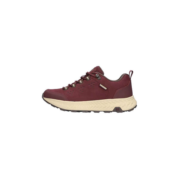 Waldlaufer 545950 102 166 H-Milli women's Wide Burgundy Nubuck Arch Support Waterproof Lace Up Shoes, front three-quarter.
