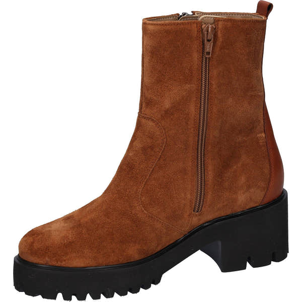 Waldlaufer 608803 200 082 K-Nira Ladies Brown Suede Side Zip Ankle Boots-elevate your sole