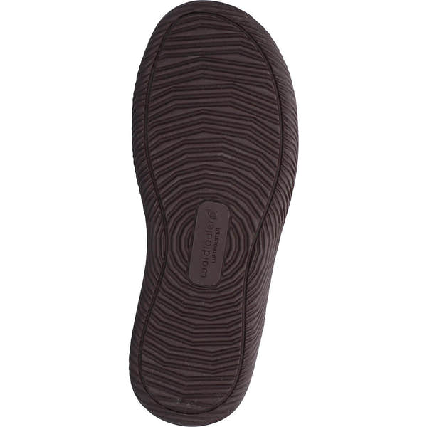 Waldlaufer 609001 190 168 K-Roya women's Wide Chocolate Brown Leather Arch Support Zip & Lace Shoes, sole and construction.