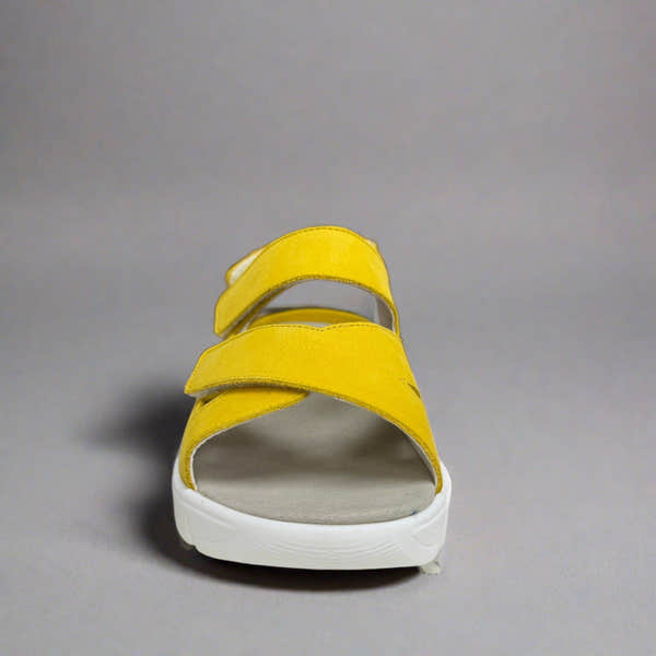 Waldlaufer 658001 191 209 K-Adea Ladies Sun Yellow Nubuck Arch Support Touch Fastening Sandals-elevate your sole