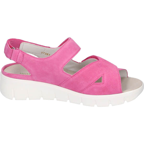 Waldlaufer 658001 195 233 K-Adea Ladies Orchid Pink Suede Arch Support Touch Fastening Sandals-elevate your sole
