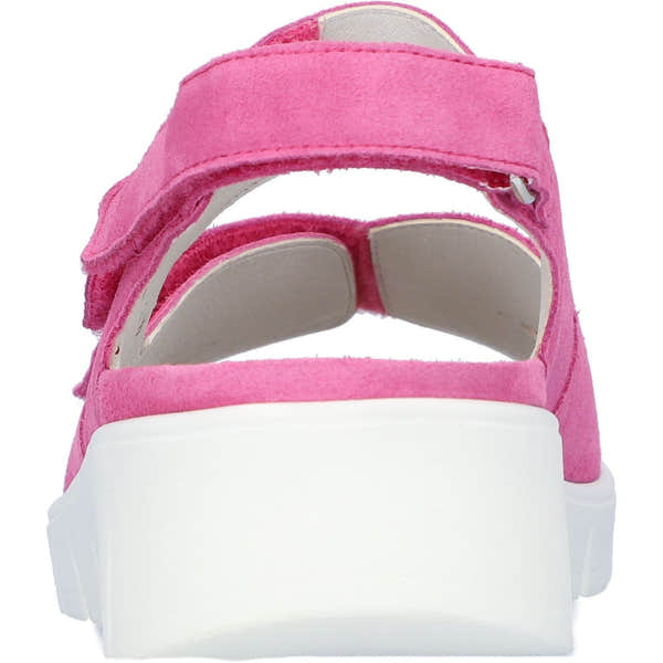 Waldlaufer 658001 195 233 K-Adea Ladies Orchid Pink Suede Arch Support Touch Fastening Sandals-elevate your sole
