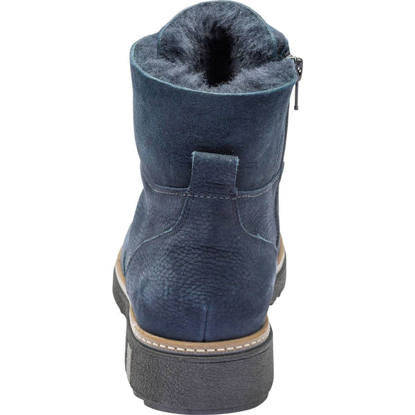 Waldlaufer 683806 300 194 Kitomi Ladies Navy Nubuck Zip & Lace Ankle Boots-elevate your sole