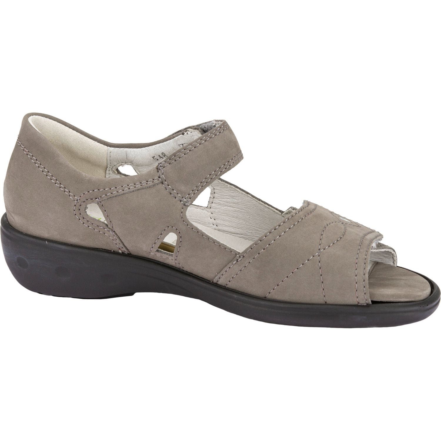 Waldlaufer 684021 191 088 Kara Ladies Stone Nubuck Arch Support Touch Fastening Sandals-elevate your sole