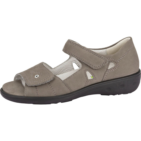 Waldlaufer 684021 191 088 Kara Ladies Stone Nubuck Arch Support Touch Fastening Sandals-elevate your sole