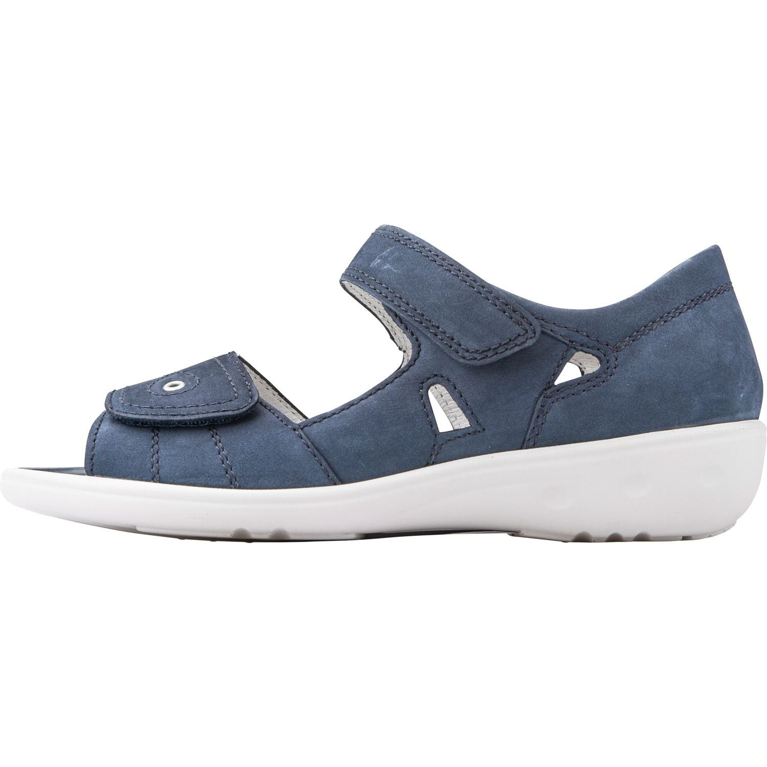 Waldlaufer 684021 191 218 Kara Ladies Navy Blue Nubuck Arch Support Touch Fastening Sandals-elevate your sole