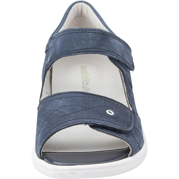 Waldlaufer 684021 191 218 Kara Ladies Navy Blue Nubuck Arch Support Touch Fastening Sandals-elevate your sole