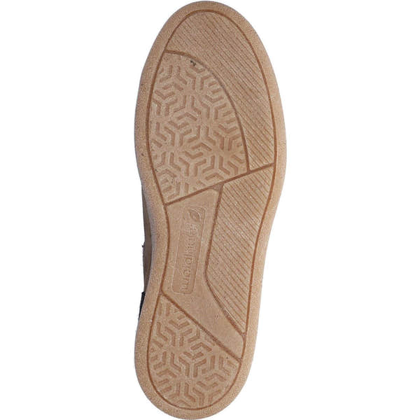 Waldlaufer 704005 406 519 H-Daisy women's Wide Navy Blue/Beige Suede Arch Support Zip & Lace Trainers, sole and.