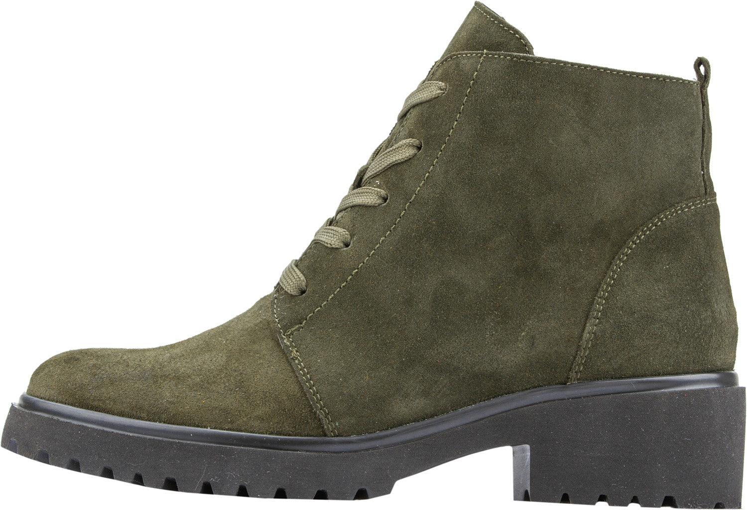 Waldlaufer 716807 195 066 H-Luise Ladies Wider Fitting Green Suede Lace Up Ankle Boot-elevate your sole