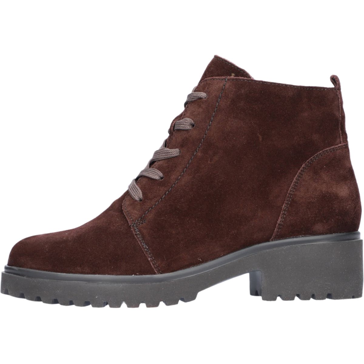 Waldlaufer 716807 195 216 - H-Luise Ladies Wide Brown Suede Arch Support Zip & Lace Ankle Boots-elevate your sole