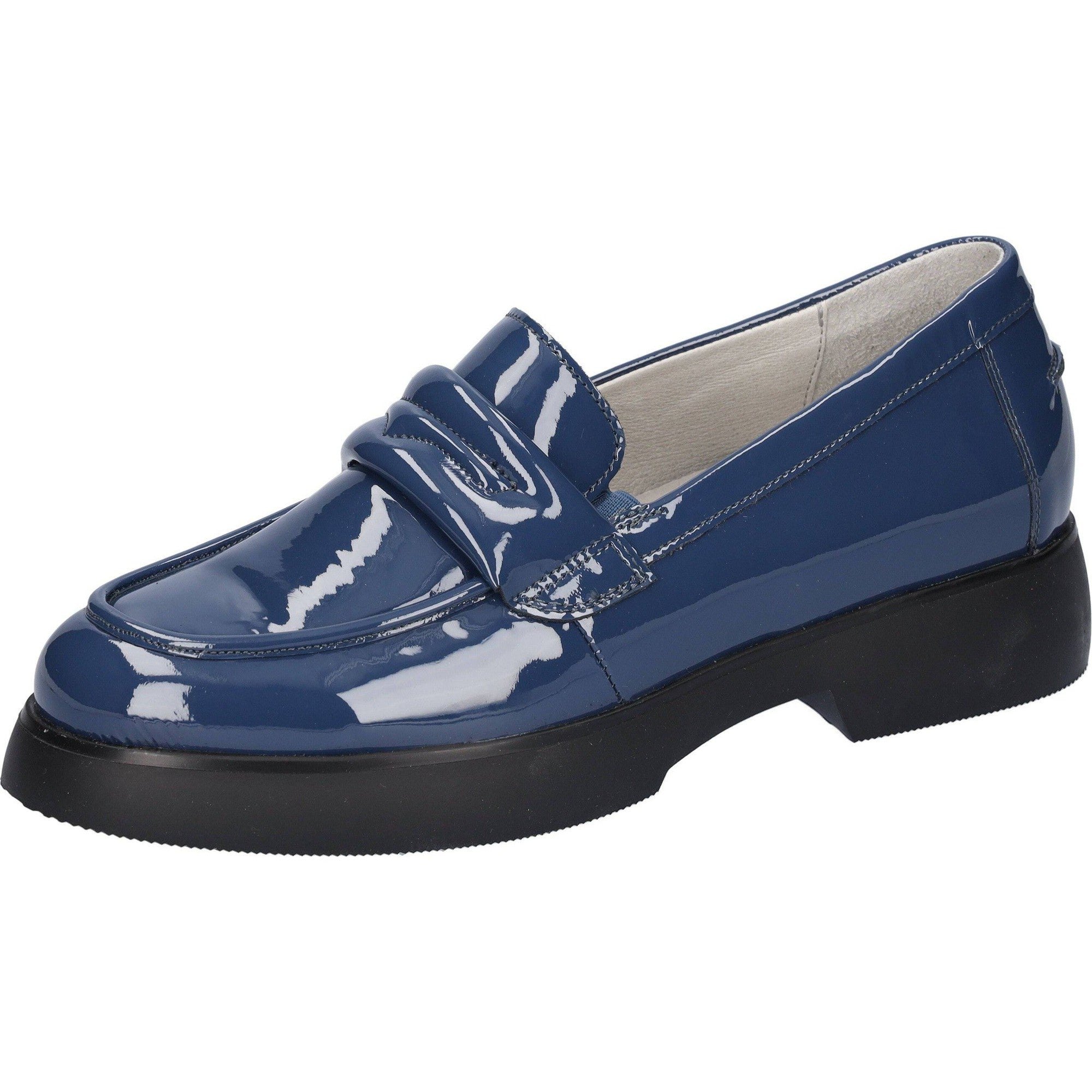 Waldlaufer 720503 155 206 H-Penny Ladies Jeans Patent Leather Arch Support Slip On Shoes-elevate your sole