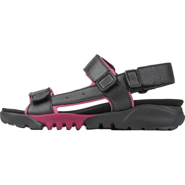 Waldlaufer 745004 200 096 H-Kalmit-DA Ladies Navy And Magenta Leather Touch Fastening Sandals-elevate your sole