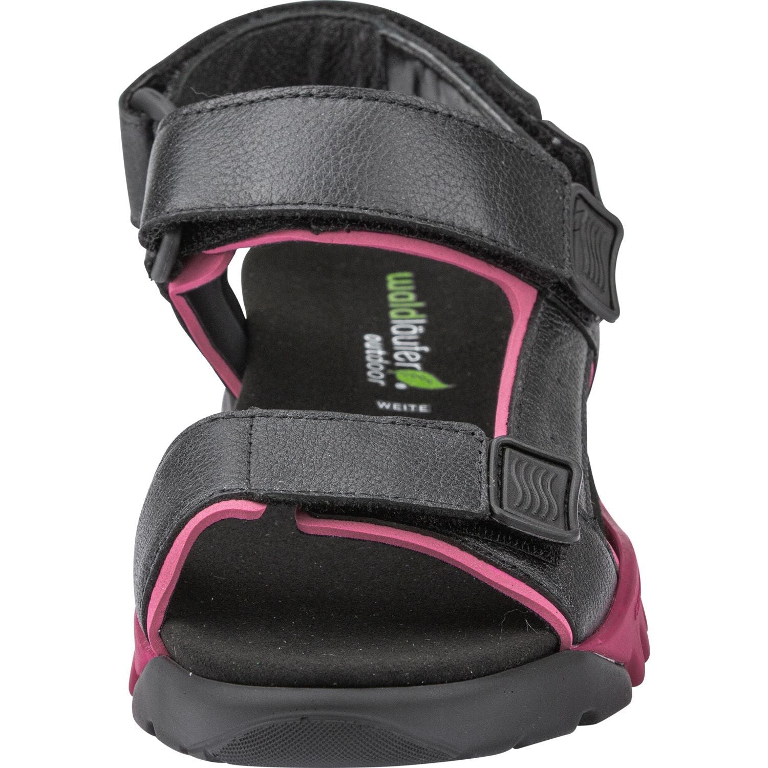 Waldlaufer 745004 200 096 H-Kalmit-DA Ladies Navy And Magenta Leather Touch Fastening Sandals-elevate your sole