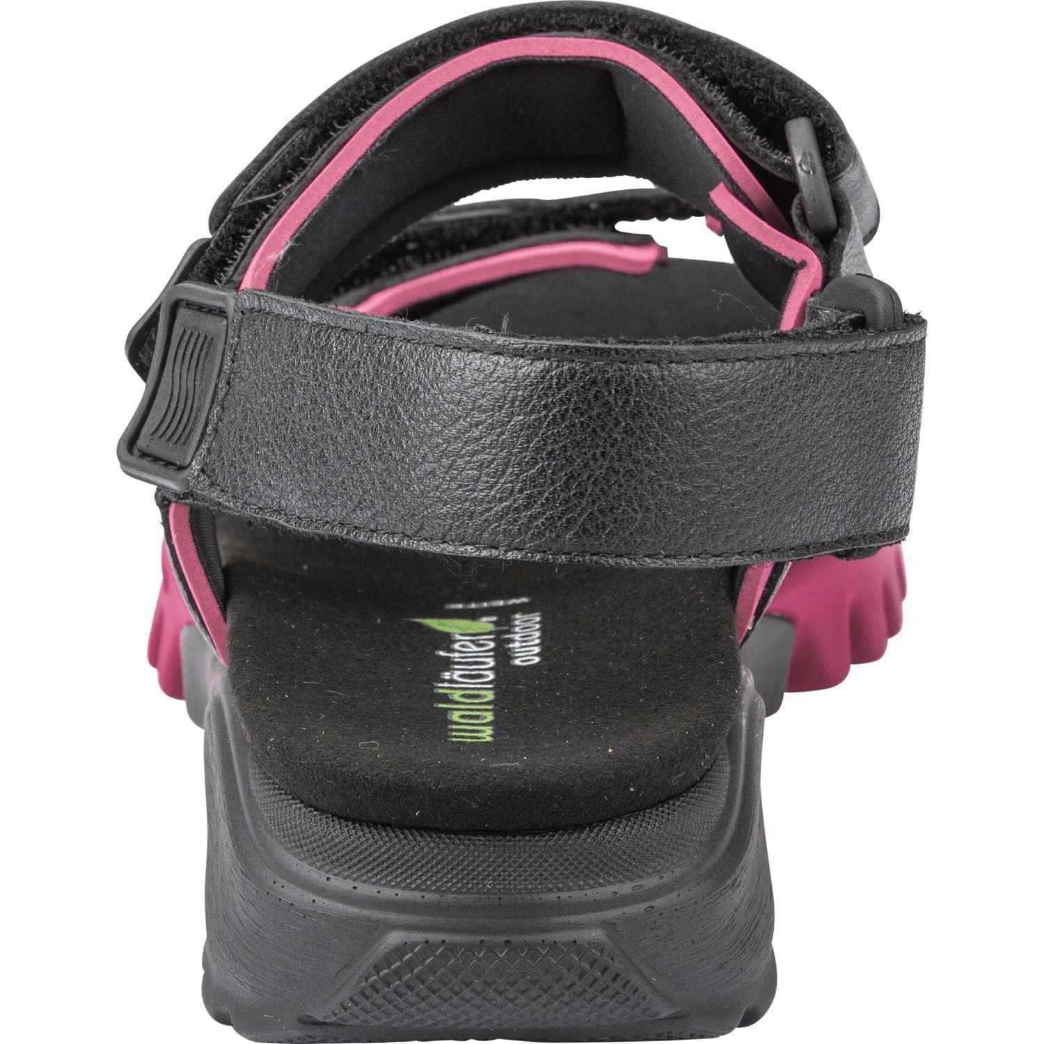 Waldlaufer 745004 200 096 H-Kalmit-DA Ladies Navy And Magenta Leather Touch Fastening Sandals-elevate your sole