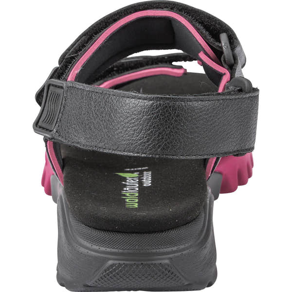 Waldlaufer 745004 200 096 H-Kalmit-DA Ladies Navy And Magenta Leather Touch Fastening Sandals-elevate your sole