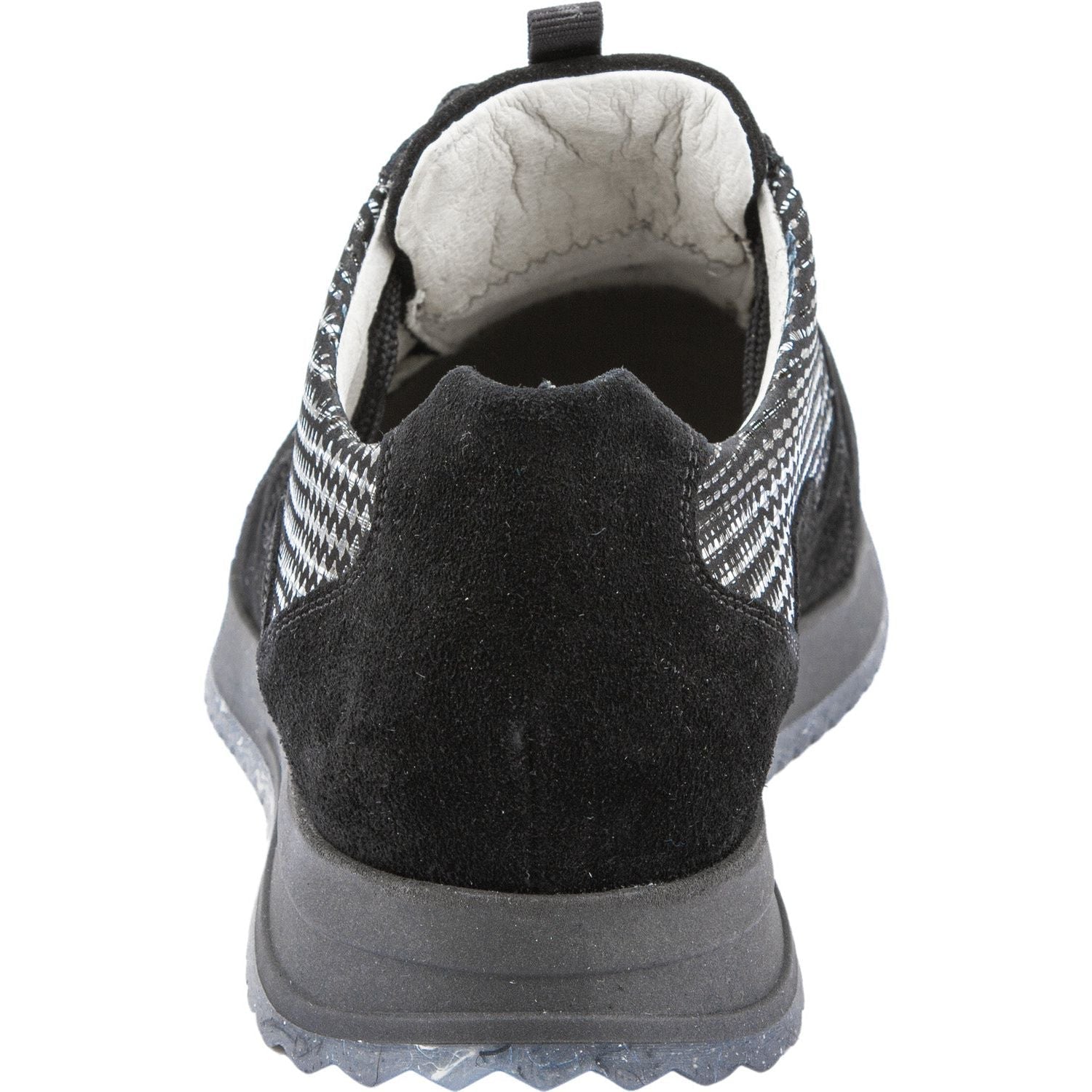 Waldlaufer 752008 300 001 H-Vicky Ladies Black Suede Lace Up Shoes-elevate your sole
