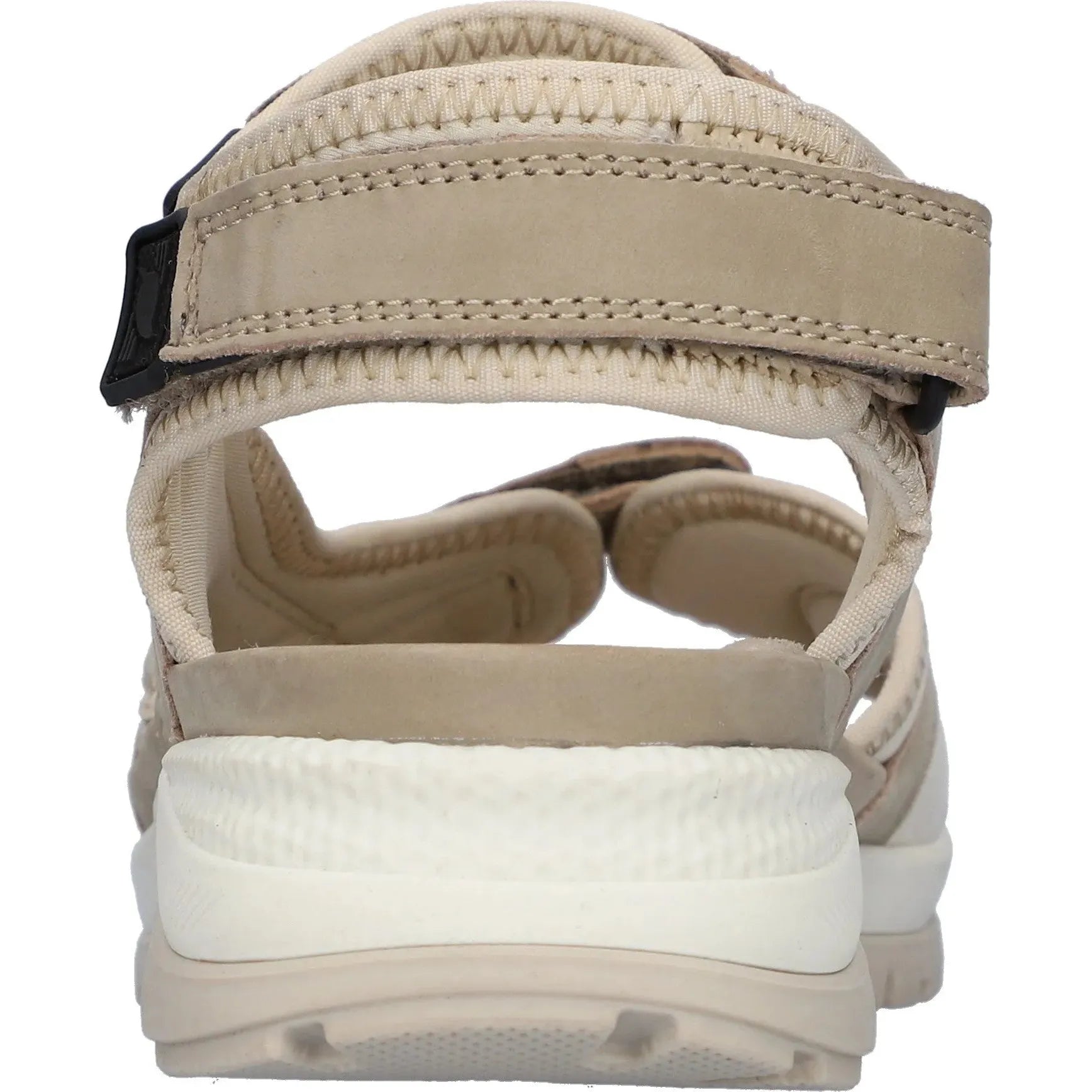 Waldlaufer 769004 106 060 H-Sora women's beige nubuck Sandals with touch fastening and wide fit, casual summer footwear.