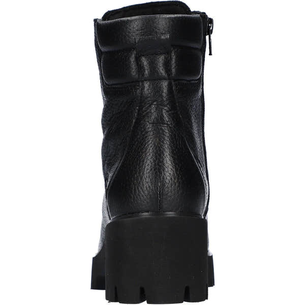 Waldlaufer 771804 199 001 H-Nira Ladies Black Leather Arch Support Zip & Lace Ankle Boots-elevate your sole