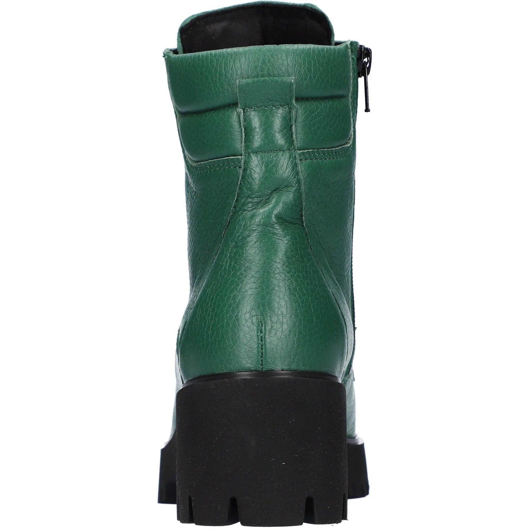 Waldlaufer 771804 199 229 H-Nira Ladies Green Leather Arch Support Zip & Lace Ankle Boots-elevate your sole