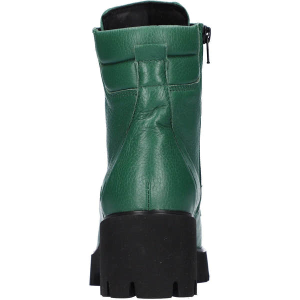 Waldlaufer 771804 199 229 H-Nira Ladies Green Leather Arch Support Zip & Lace Ankle Boots-elevate your sole