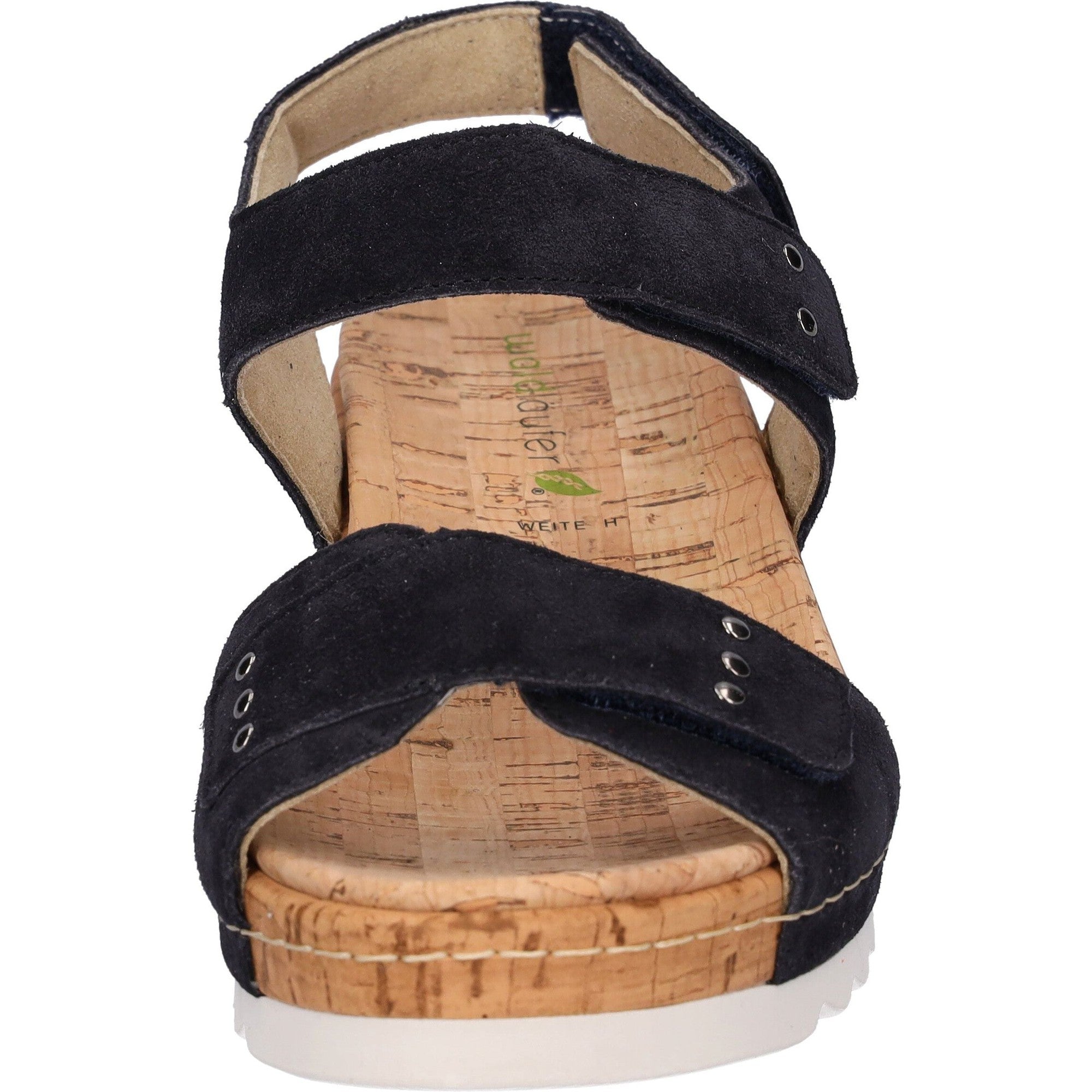 Waldlaufer 773006 195 194 H-Marla Ladies Navy Blue Suede Arch Support Touch Fastening Sandals-elevate your sole