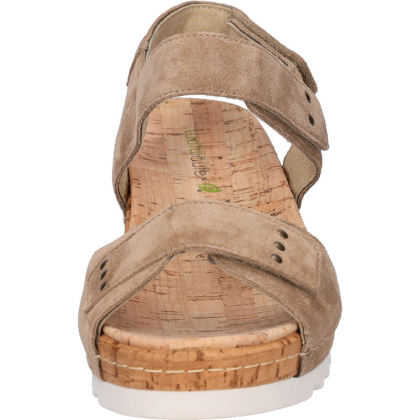 Waldlaufer 773006 195 230 H-Marla Ladies Taupe Suede Arch Support Touch Fastening Sandals-elevate your sole