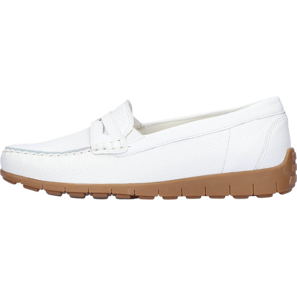 Waldlaufer 785502 199 150 H-Lucy Ladies White Leather Arch Support Slip On Loafers-elevate your sole