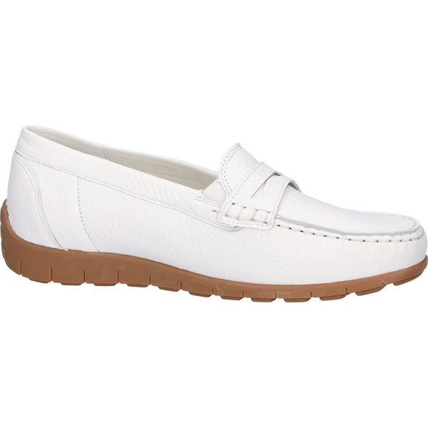Waldlaufer 785502 199 150 H-Lucy Ladies White Leather Arch Support Slip On Loafers-elevate your sole