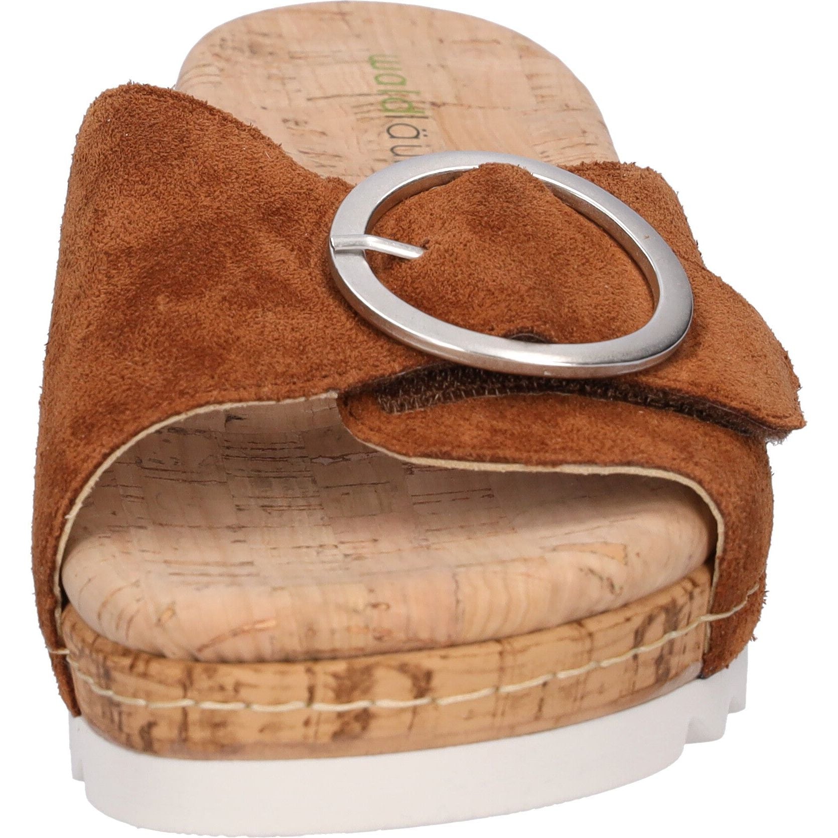 Waldlaufer 790502 195 082 H-Amelie Ladies Cognac Suede Arch Support Slip On Sandals-elevate your sole