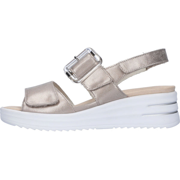 Waldlaufer 795006 131 070 H-Dina Ladies Gold Leather Arch Support Touch Fastening Sandals-elevate your sole
