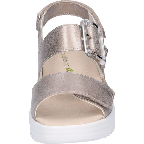 Waldlaufer 795006 131 070 H-Dina Ladies Gold Leather Arch Support Touch Fastening Sandals-elevate your sole